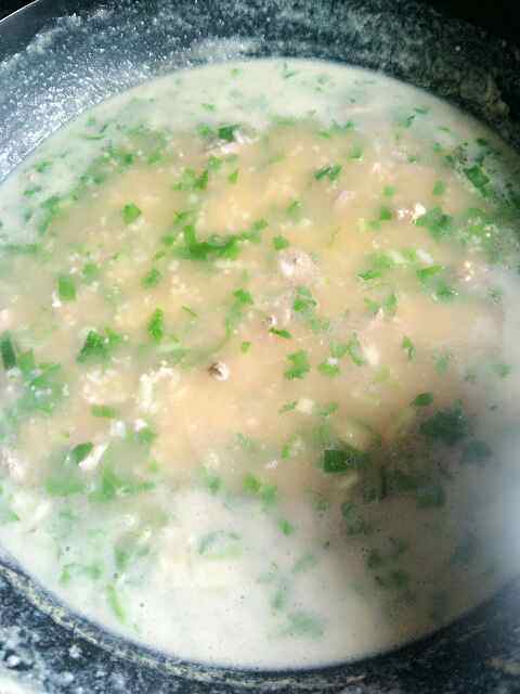 猪肝瘦肉青菜粥#新鲜步骤7