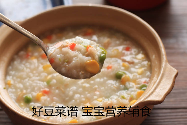 彩蔬鸡肉粥步骤13