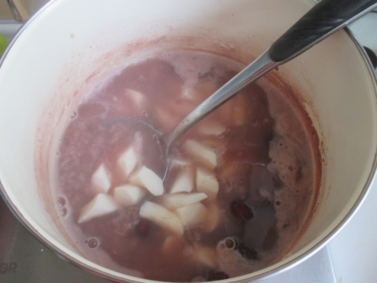 豆浆红糙米山药粥步骤10