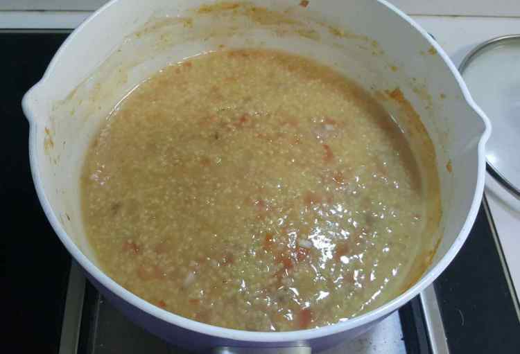 番茄牛肉小米粥步骤7