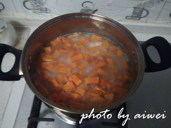 口蘑南瓜鸡肉粥步骤7