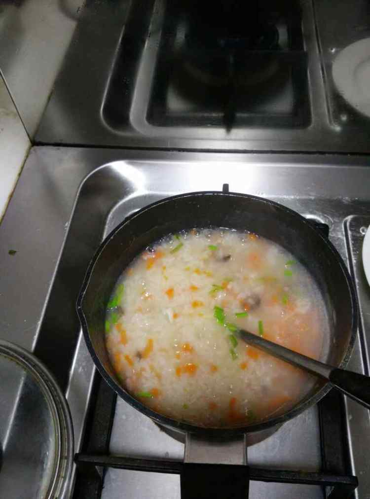 海参干贝粥步骤8