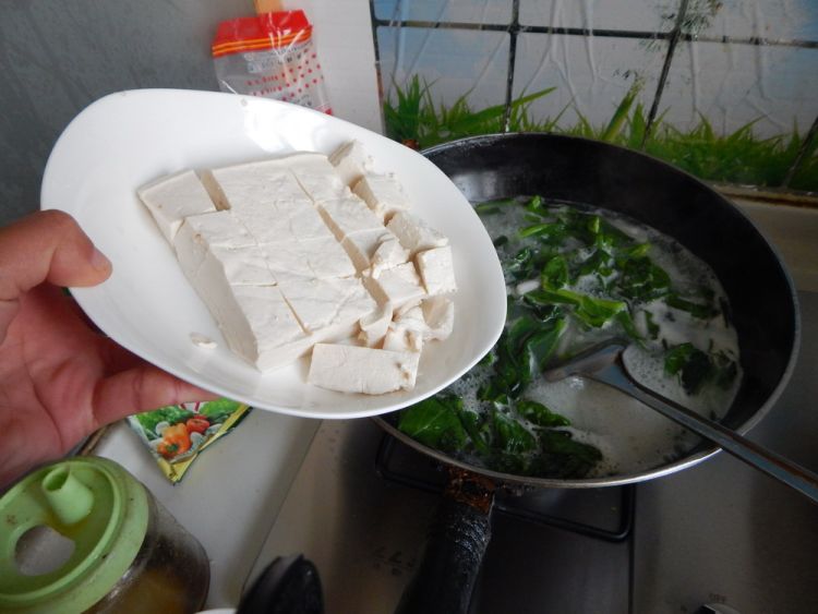 青菜豆腐年糕汤步骤9