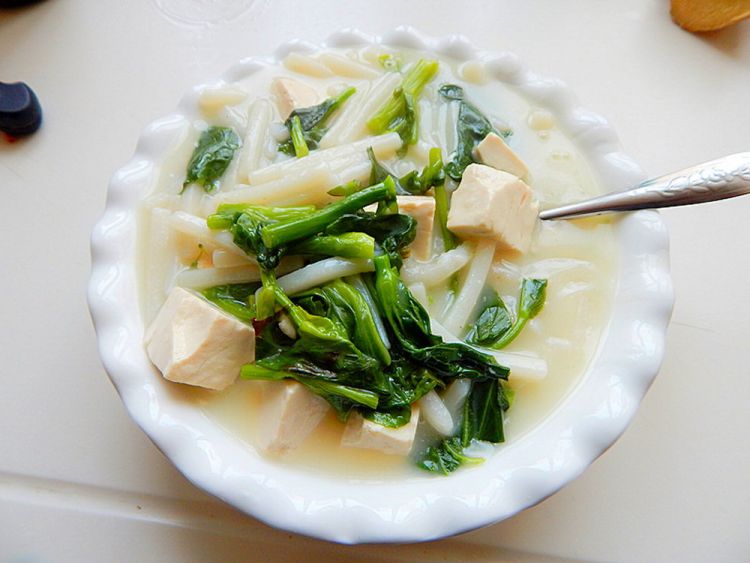 青菜豆腐年糕汤步骤14