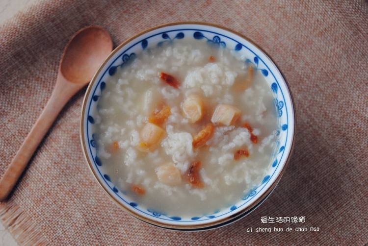 山药虾米粥步骤7