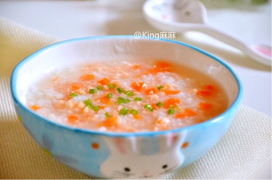 三文鱼蔬菜粥步骤9