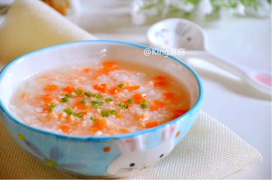 三文鱼蔬菜粥步骤10