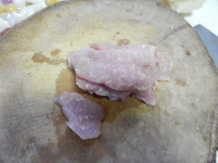 青菜肉丝粉粉步骤1