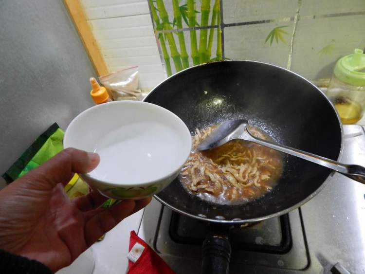 青菜肉丝粉粉步骤12