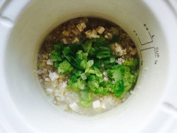 豆腐白菜瘦肉粥步骤10