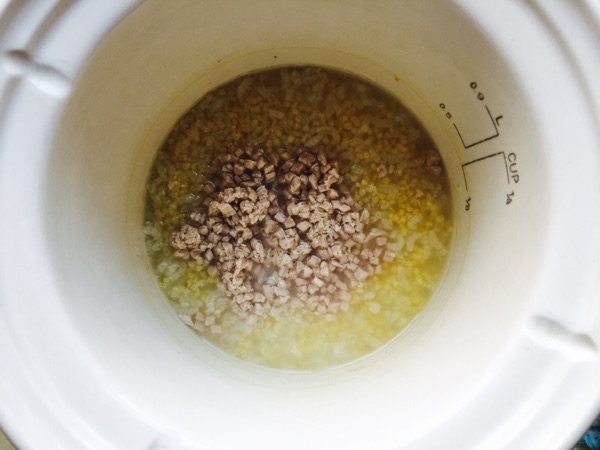 豆腐白菜瘦肉粥步骤9