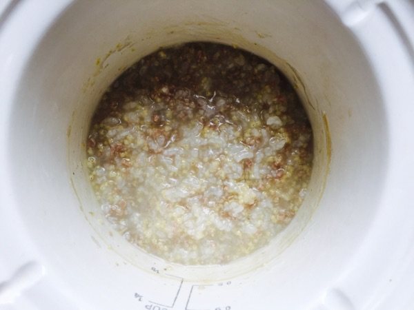 白菜牛肉小米粥步骤7