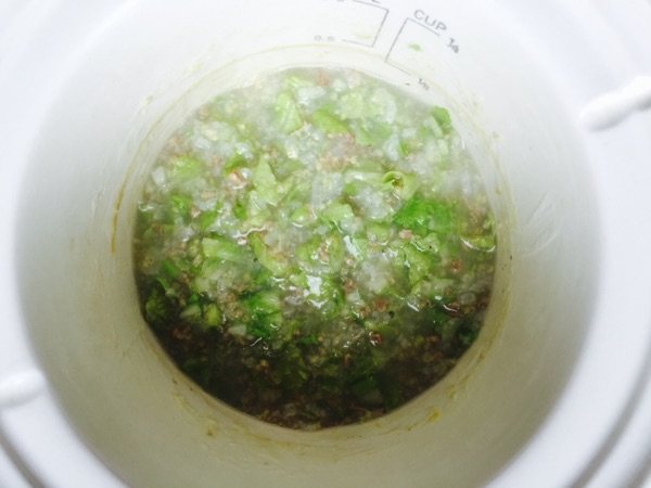 白菜牛肉小米粥步骤9
