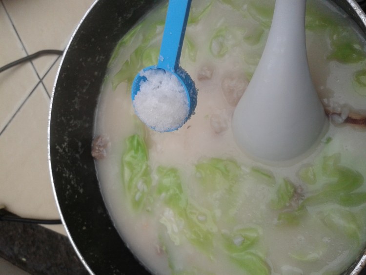 卷心菜瘦肉粥步骤7