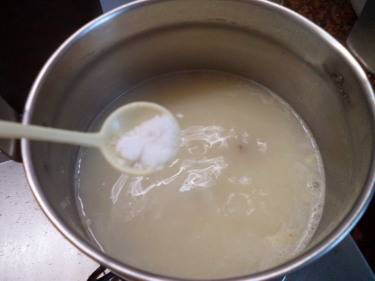 生菜丝烧骨粥步骤6
