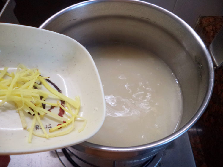 生菜丝烧骨粥步骤7