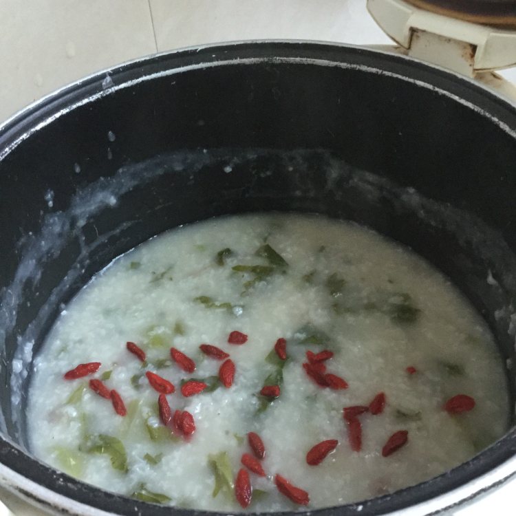 芥菜瘦肉粥步骤12