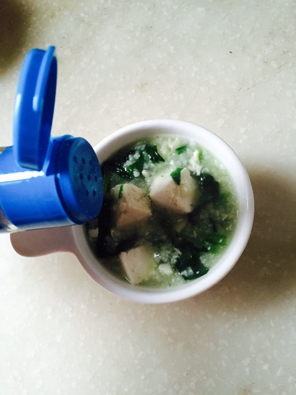 豆腐菠菜粥步骤9