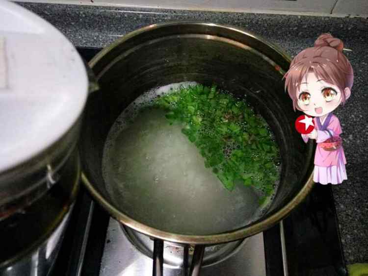 咸味菜粥步骤4