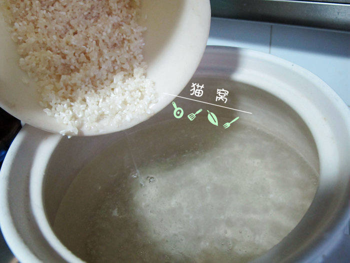 荠菜瘦肉粥步骤3