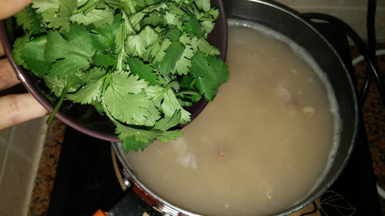 香菜牛肉粥步骤6