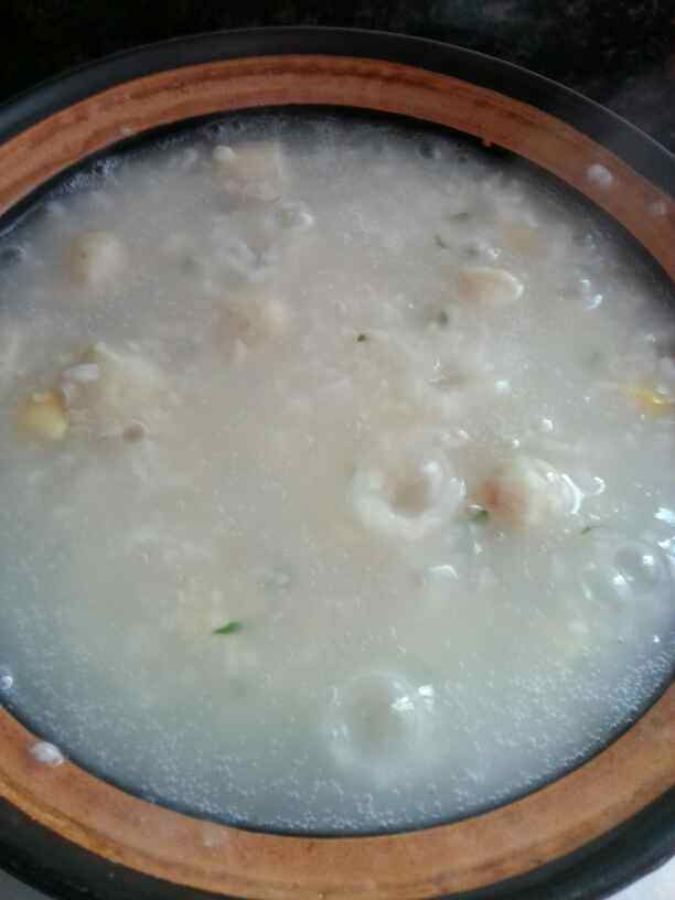 排骨花生丸子粥步骤11
