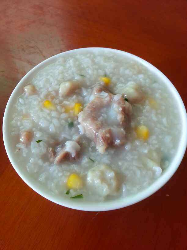 排骨花生丸子粥步骤12