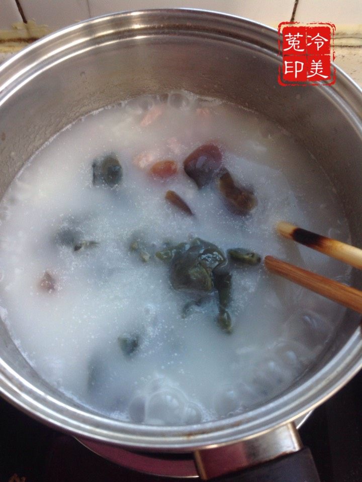 #美味的朋友#皮蛋瘦肉步骤10