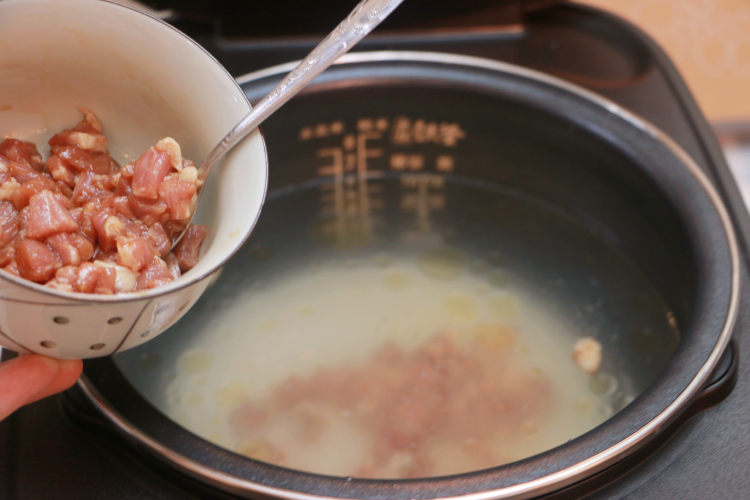 青菜瘦肉粥步骤13