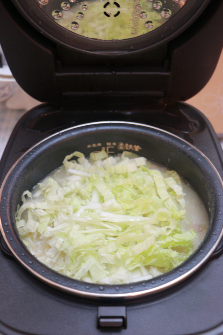 青菜瘦肉粥步骤17