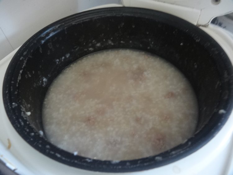 鸡毛菜牛肉粥步骤9