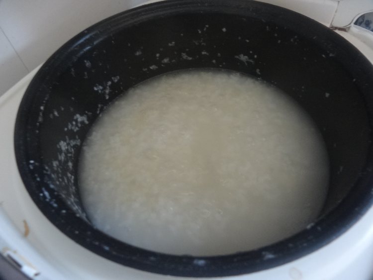 鸡毛菜牛肉粥步骤6