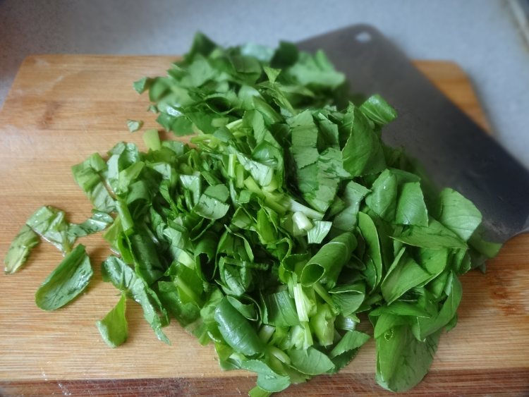 鸡毛菜牛肉粥步骤8