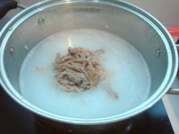 生菜鸭肉粥步骤6