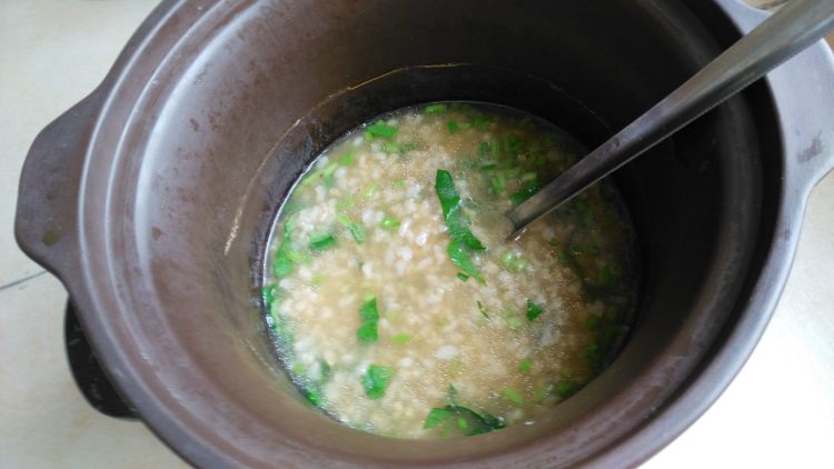 糙米瑶柱青菜粥步骤7