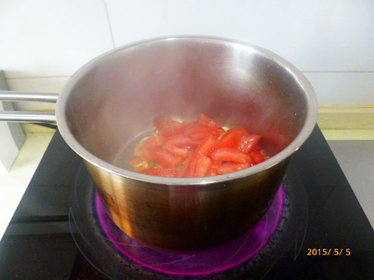 西红柿鸡蛋糍粑粥步骤4