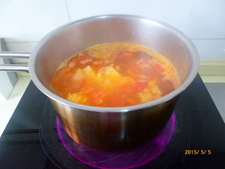 西红柿鸡蛋糍粑粥步骤5