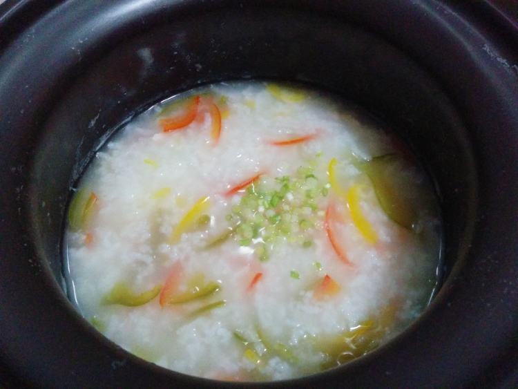 彩椒鸡丝粥步骤10