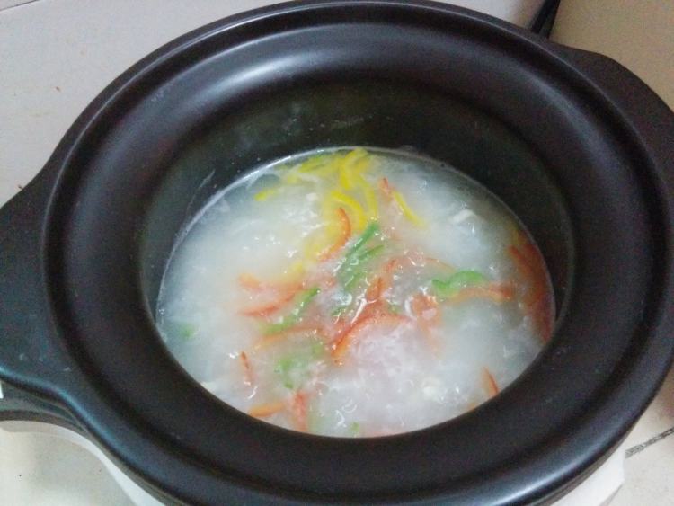 彩椒鸡丝粥步骤9