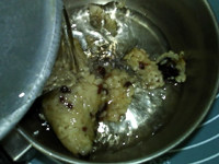 红豆腊肉粽子粥步骤5