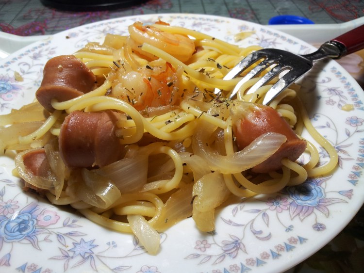 虾仁火腿意大利面步骤11