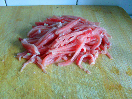 肉丝炒面步骤3