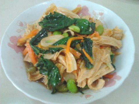豆香腐竹面步骤2