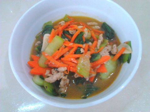 肉丝拌宽叶面步骤7