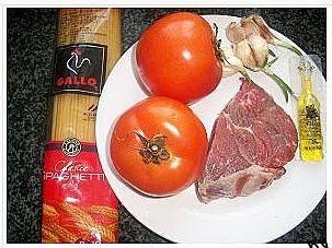 奶香黑椒牛肉番茄意面步骤1