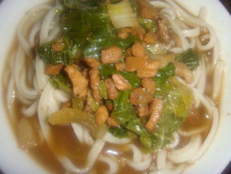 肉丝白菜面步骤6