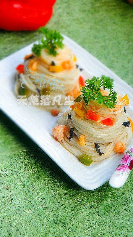 虾仁紫菜拌面步骤7