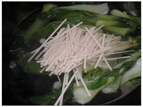 鸡蛋油菜猪肝面步骤10