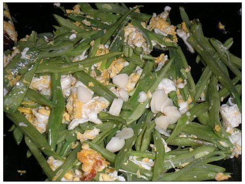 肉松鸡蛋扁豆面条步骤3