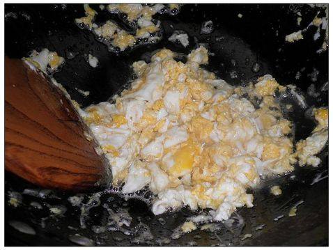 肉松鸡蛋扁豆面条步骤2